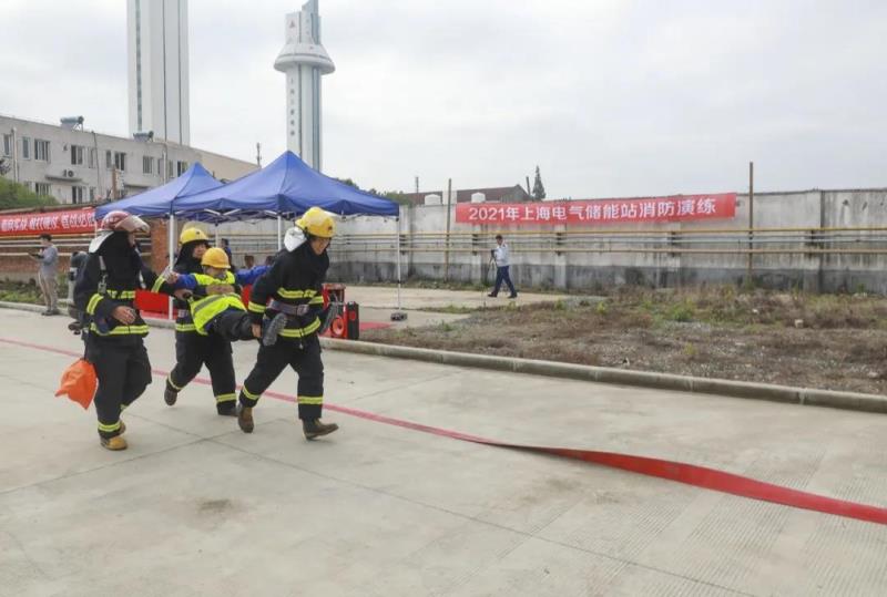 上海闵行工业园储能示范项目开展消防应急联合演练